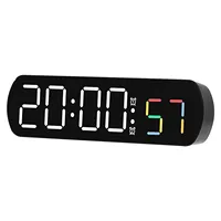 LED Display Digital Clock Multifunctional Creative AAA Batteries/plugged In 12/24H Rectangular Electronic Alarm Clock Timer