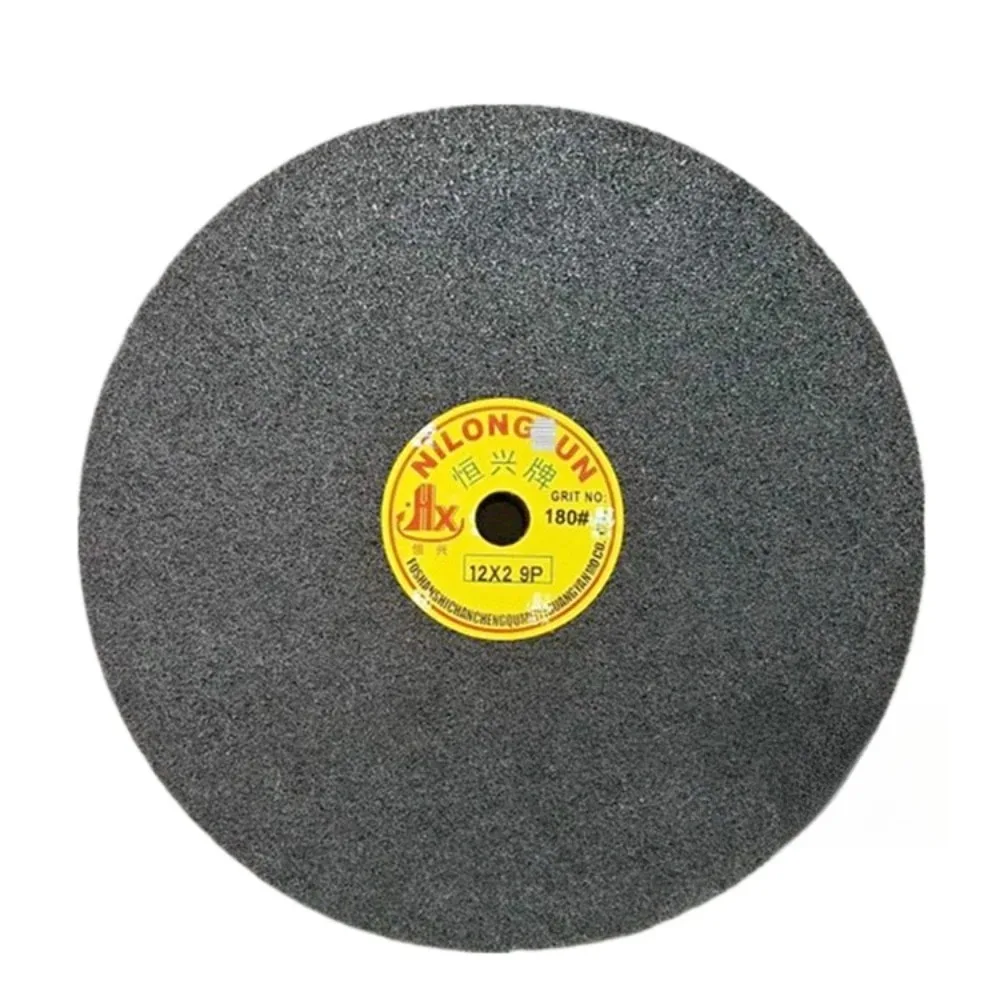 Peça de trabalho de hardware de roda de polimento de fibra de nylon de 12 polegadas; alumínio, cobre e outros tratamento de superfície de moagem e rebarbação.