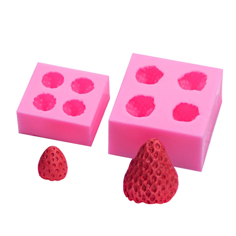 3D Strawberry Candle Silicone Mold Handmade Aromatherapy Candle Wax Mould Fondant Chocolate Resin Molds Home Handcraft Decor