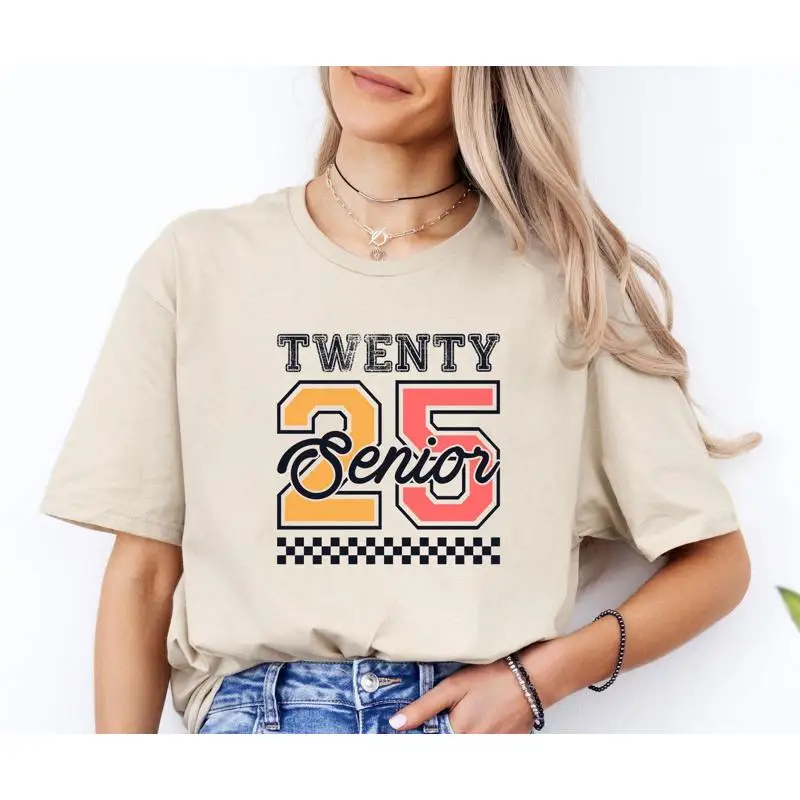 

Twenty Senior 2025 T Shirt Class Of Graduation College End School Team