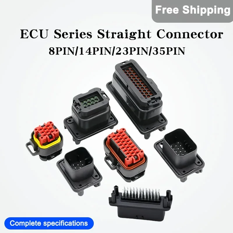 

5/20 PCS ECU Series 8/14/23/35 Pin Automobile Controller Plug Waterproof Male Female Connector Plug Socket With Terminal