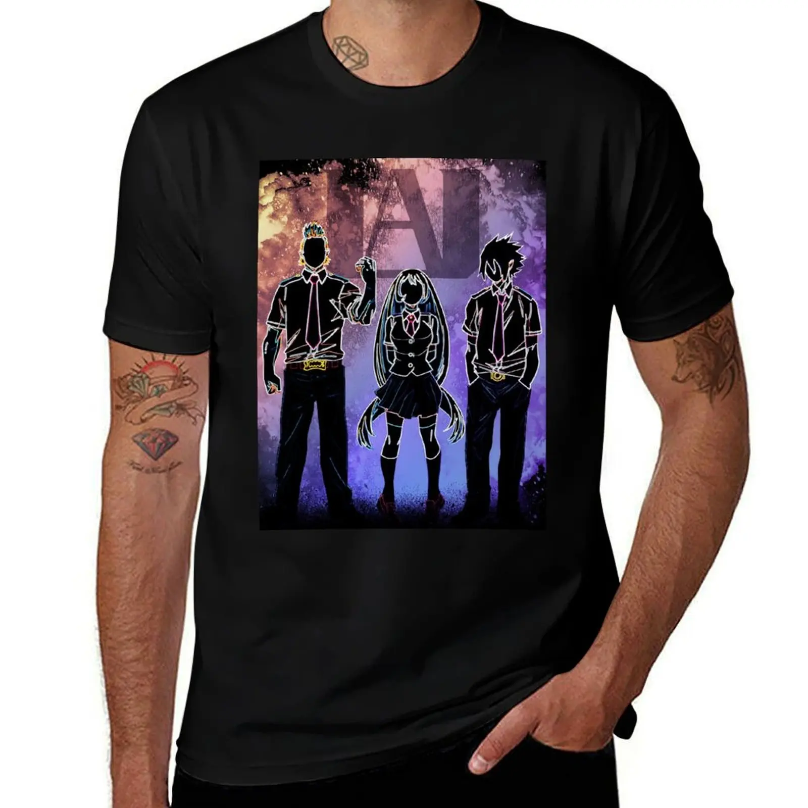 

The Big 3 Mirio Tagata, Nejire Hado, Tamaki Amajiki Hero Academy T-Shirt Big and Tall Basic Tee Shirt