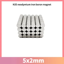 20/50/100/200/300pcs 5x2 mm Rare Earth Magnets Diameter 5x2mm Small Round Magnets 5mmx2mm Fridge Permanent Neodymium Magnets 5*2