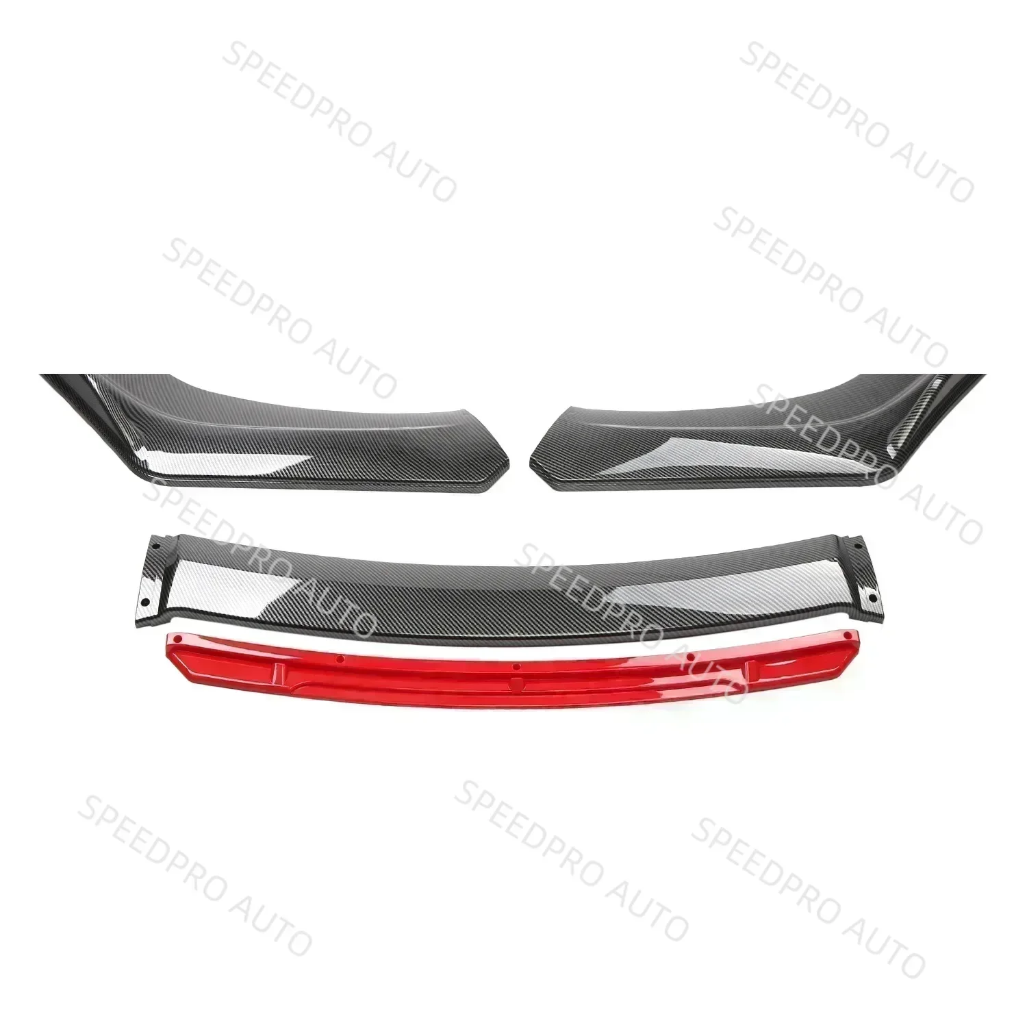 المصد الأمامي الشفاه ل مونت كارلو 2000-2007 سيارة المفسد الفاصل طقم الجسم ABS الوفير Canard الشفاه الفاصل اكسسوارات أسود #4