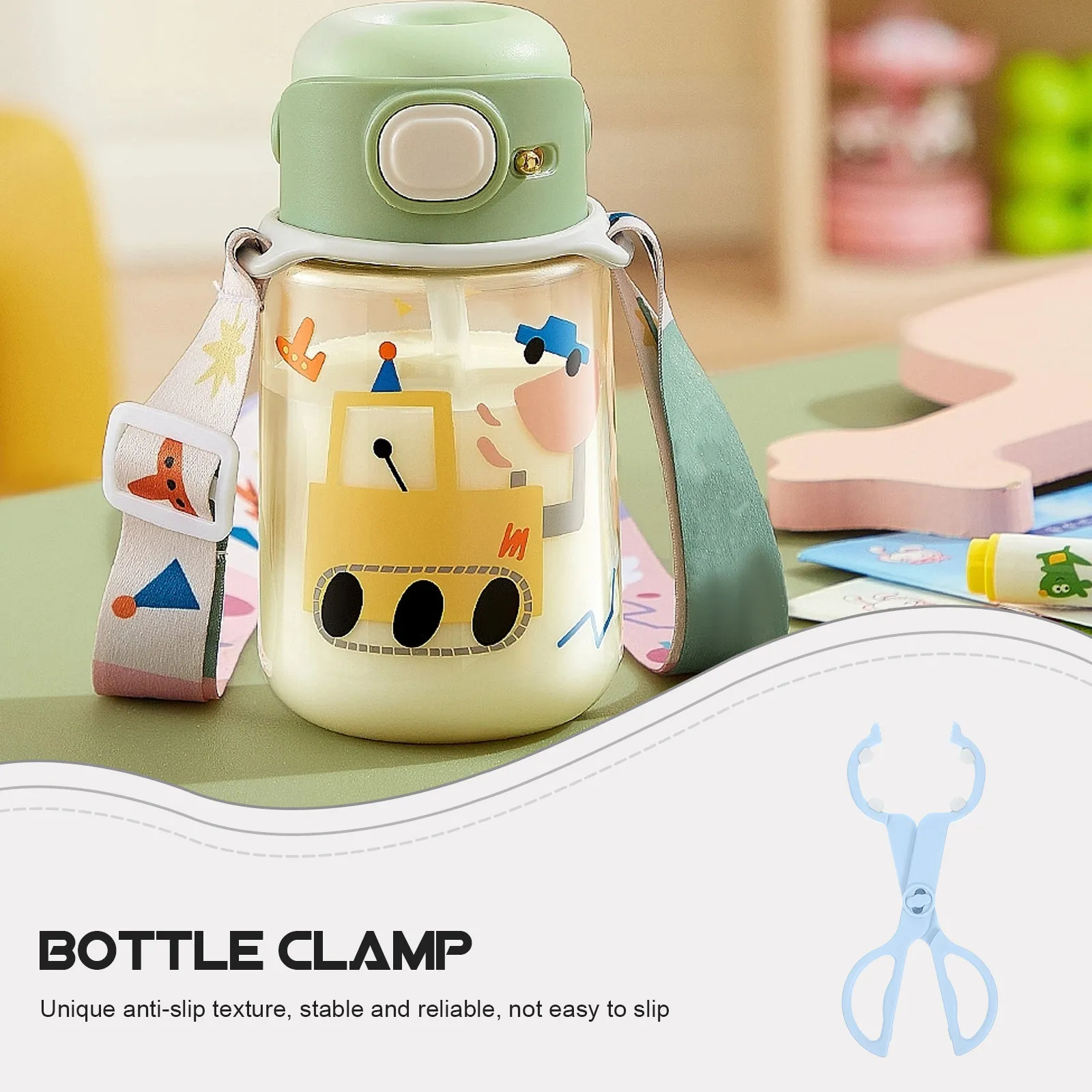 

Stable Nursing Bottle Clamp Baby Bottle Tong Anti-Slip Pacifier Clamp for Safe Feeding Tool Baby Feeder Tong Anti- Dish Tongs