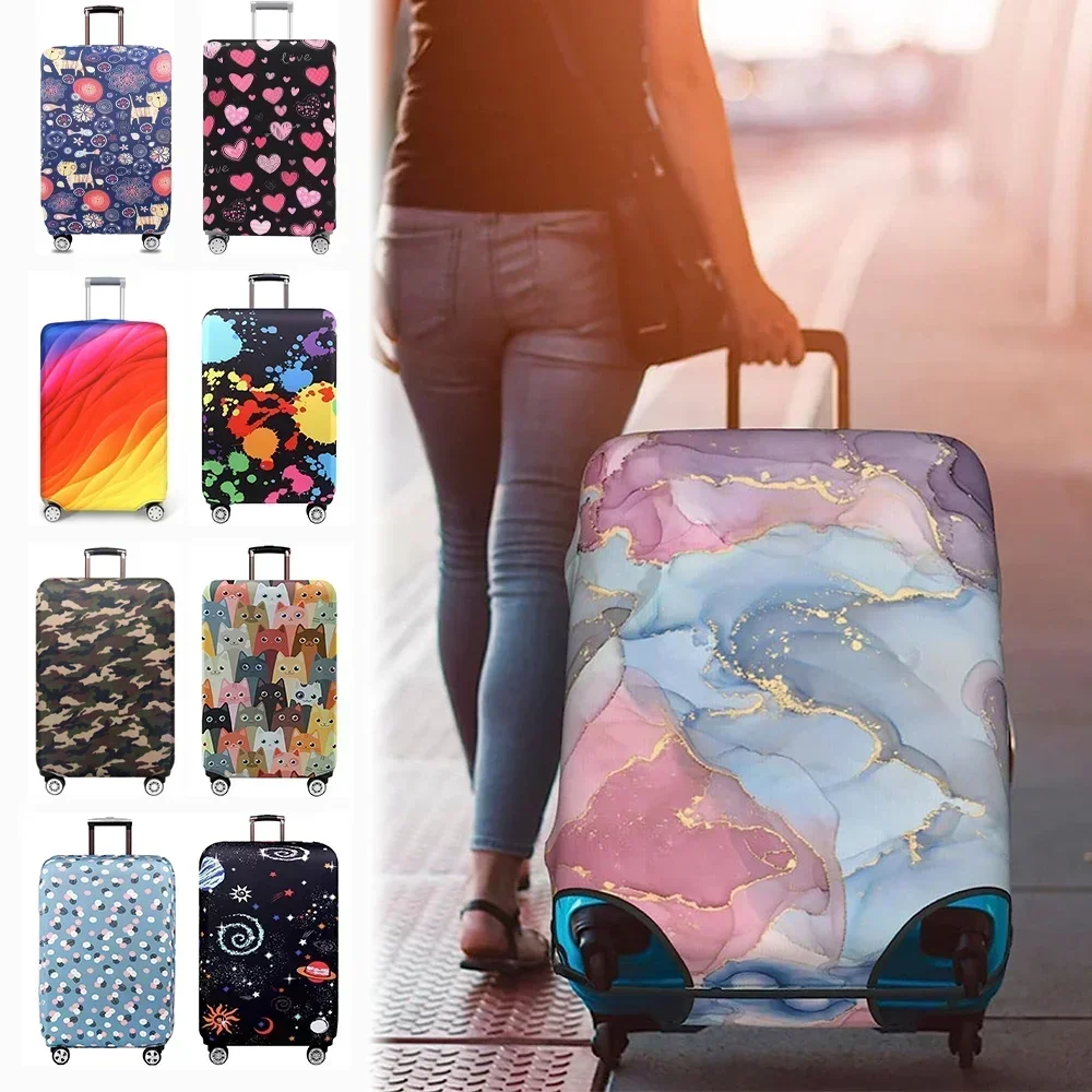 Luggage Cover Stretch Fabric Suitcase Protector Baggage Dust Case Cover Suitable for18-32 Inch Suitcase Case Travel accessories