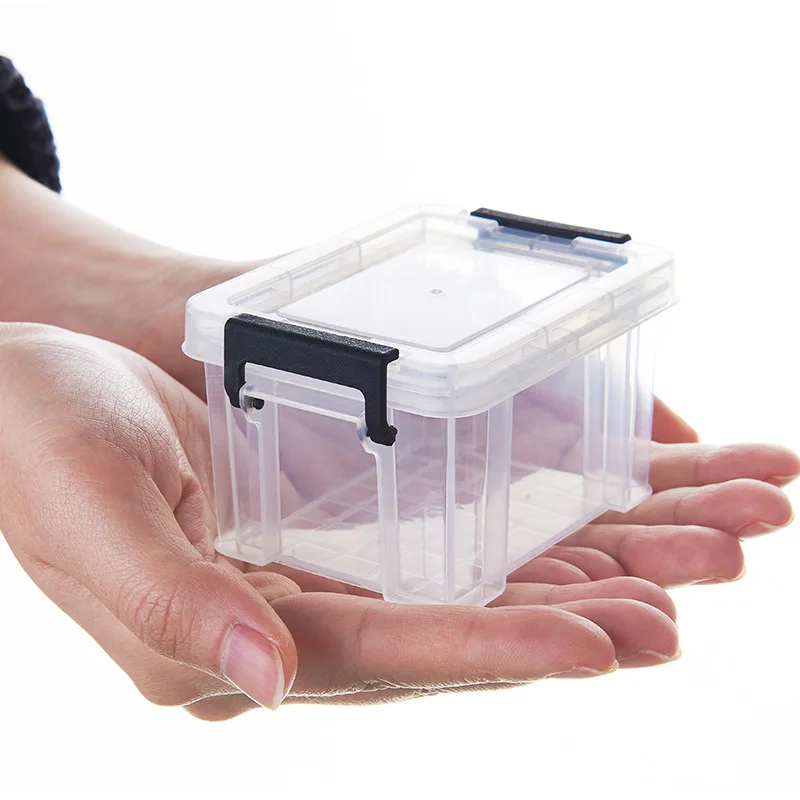 Creative Transparent Plastic Storage Box Small Items Mini Organizing Box Classic Desktop Classification Box Stationery Organizer