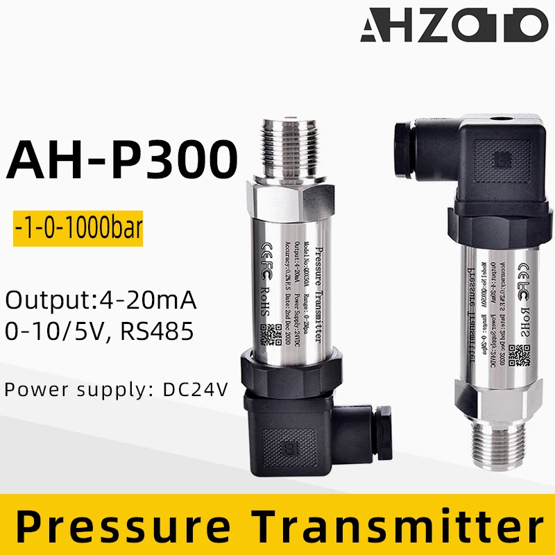 Pressure Transmitter Water Oil Fuel Gas Air M20*1.5 DC24V 4-20mA 0-10V RS485 Optional Stainless Steel Pressure Transducer Sensor