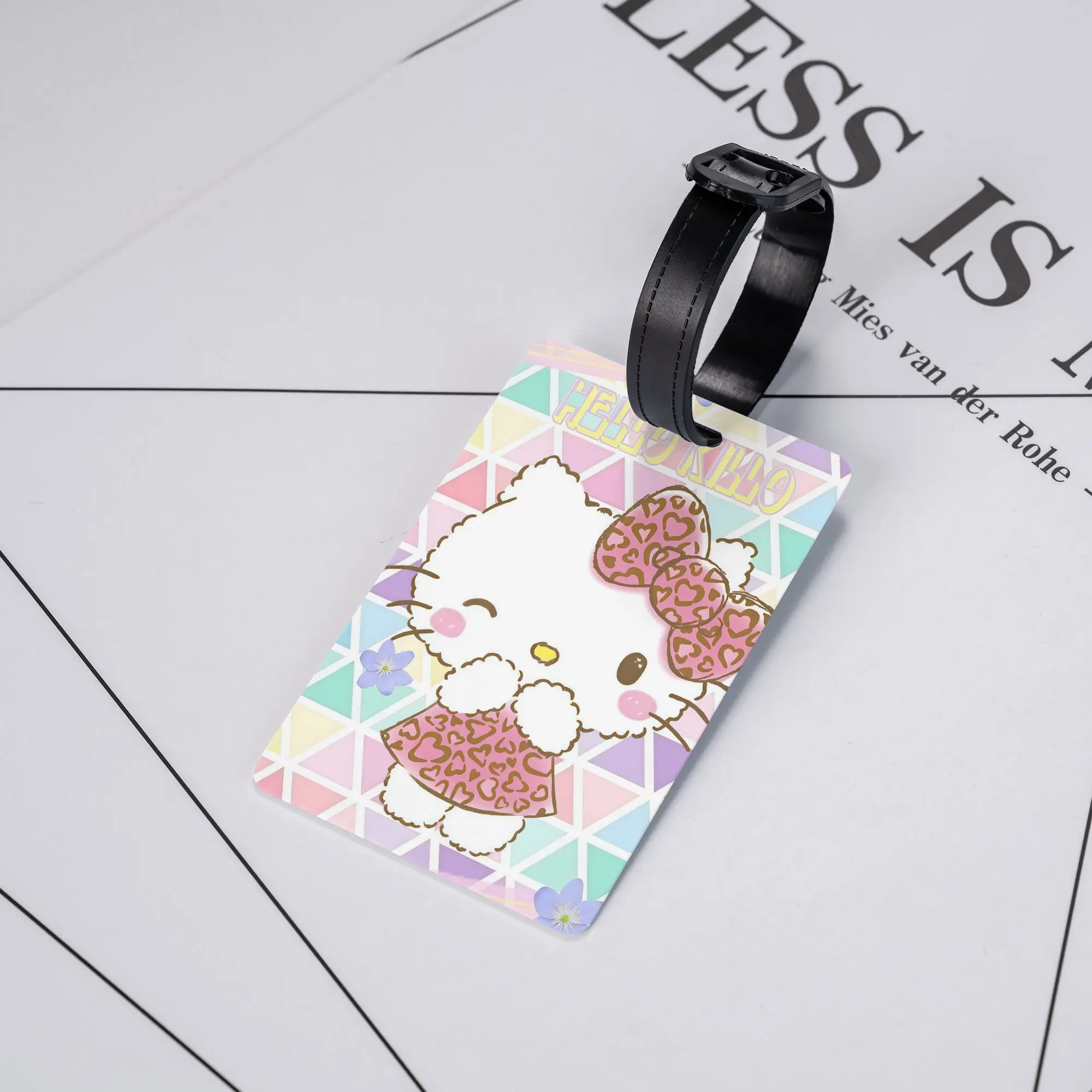 

Luggage Tags Hello Kitty Cat Cartoon Suitcase Silicon Label Name ID Address Luggage Bag Case Tags for Unisex Baggage Tags Gifts