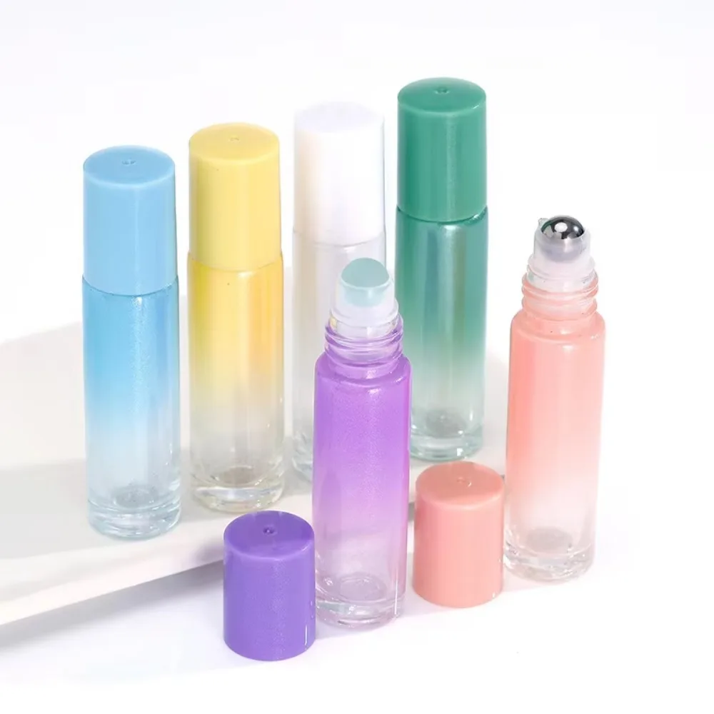 

Gifts Steel Ball Colorful Dispensing Bottles Mini Travel Kit Essential Oils Bottle Roller Portable Roller Ball Empty Bottle