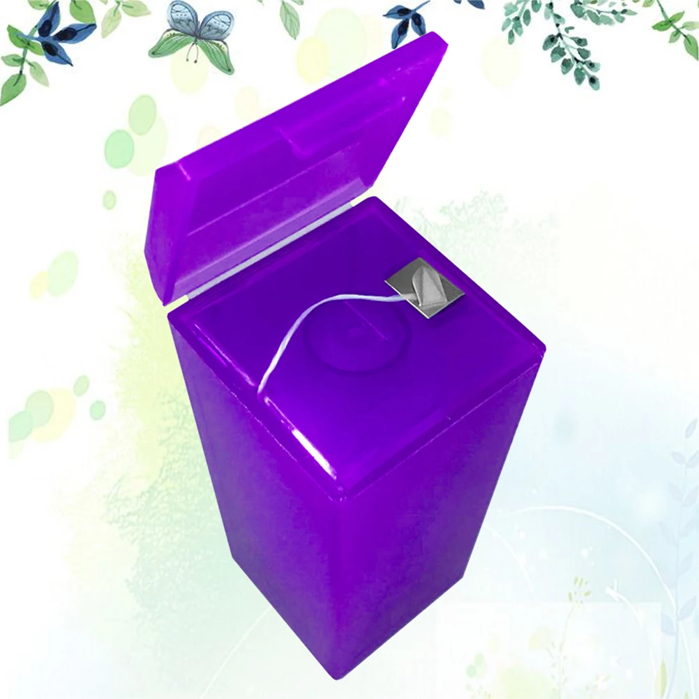 

1pc Portable Dental Floss Box Self-Cutting Design Durable Pp Material Gingivitis Prevention Dustproof Cover Easy Carry Dental