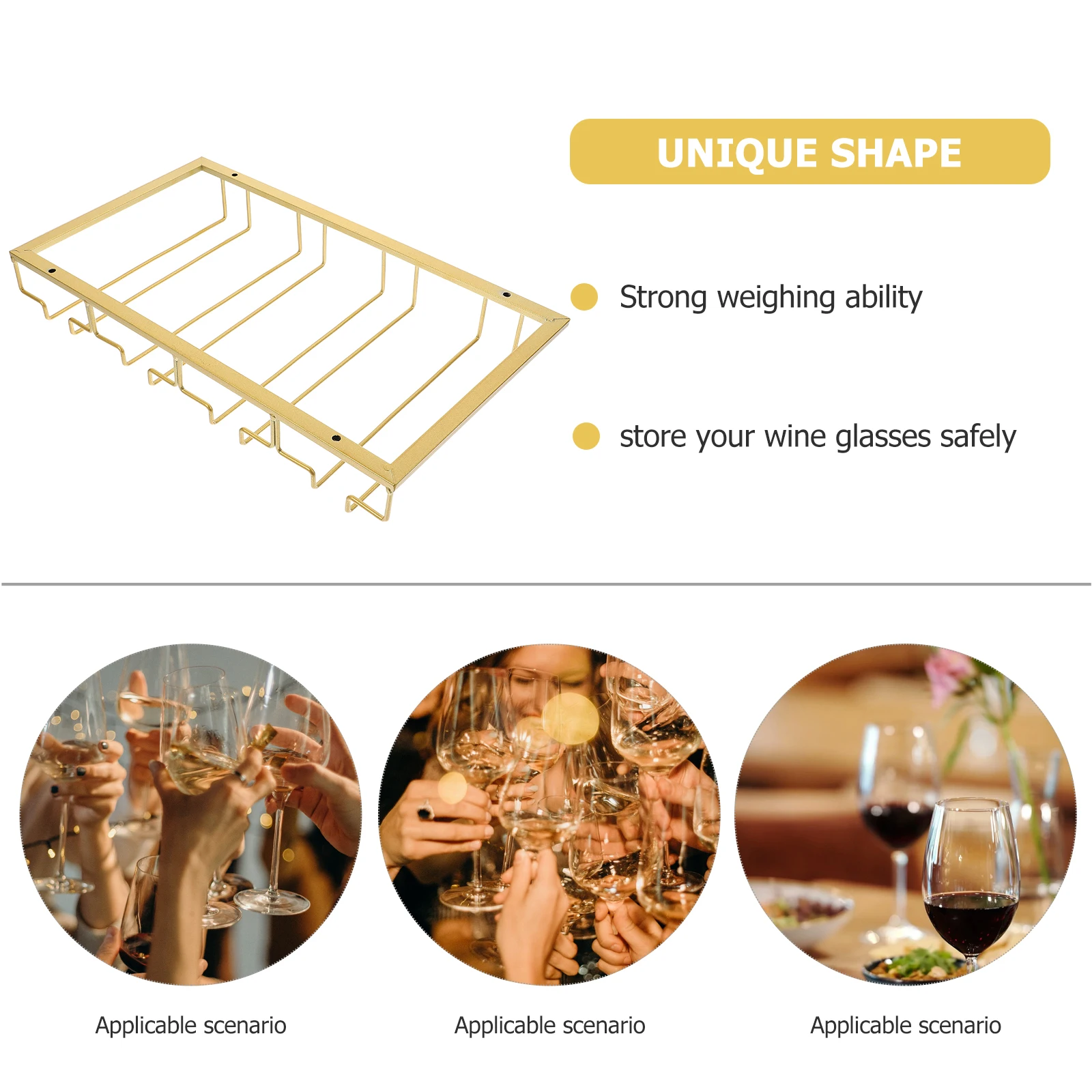 

Glass Rack Holder Upside Down Cup Kitchen Golden Color Storage ganizer Drain Water Save Space Fits Corner
