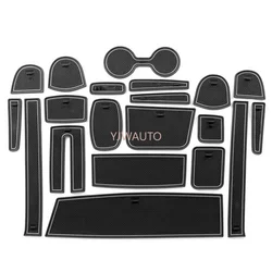 For Kia Stonic KX1 2019-2021 Gate Groove Cushion Car Door Slot Mat Door Rubber Cup Holder Mats Anti-slip Carpets Position