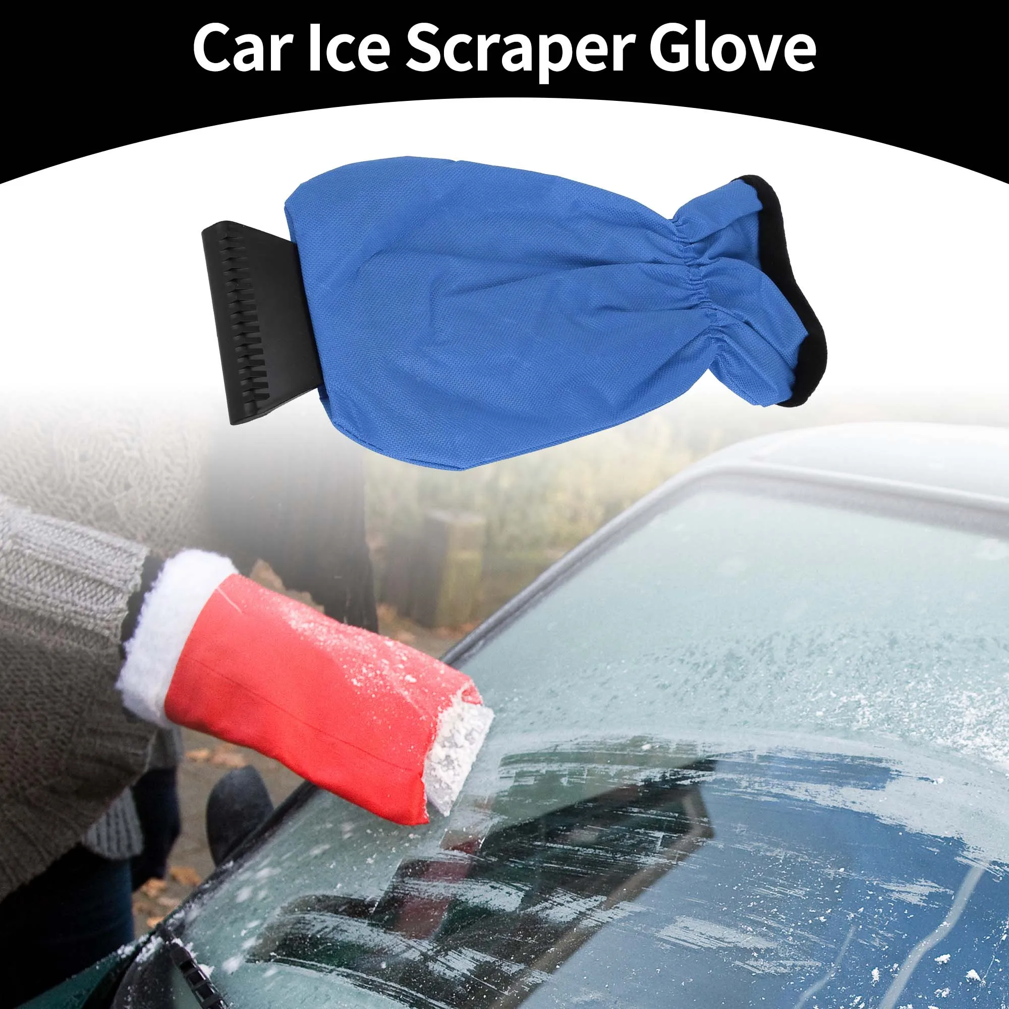 

UXCELL Ice Scraper Glove Blue for Car Truck Windscreen Waterproof 600D Oxford Cloth