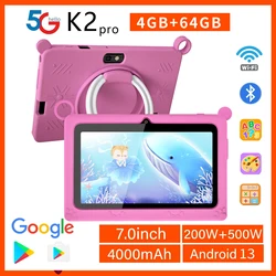 2024 New 7 Inch Tablet 5G WIFI VERSION 4GB RAM 64GB ROM Kids Learning Education Dual Cameras Google Android13 Tablets