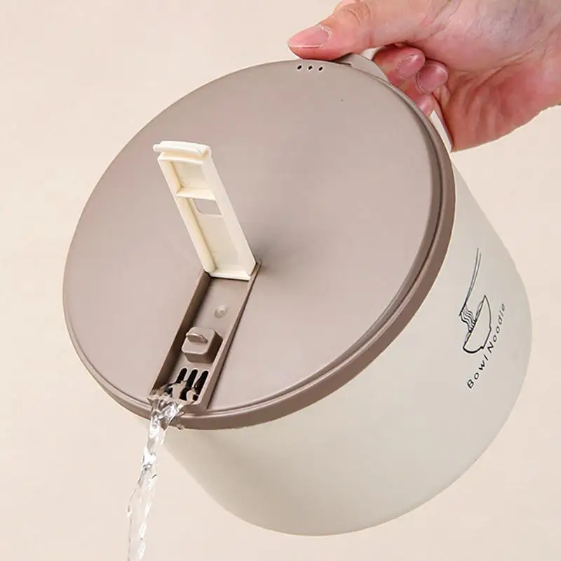 Stainless Steel Large Capacity Noodle Bowl With Lid Durable High Quality Kitchen Dining Bowl For Instant Noodles Soup Rice