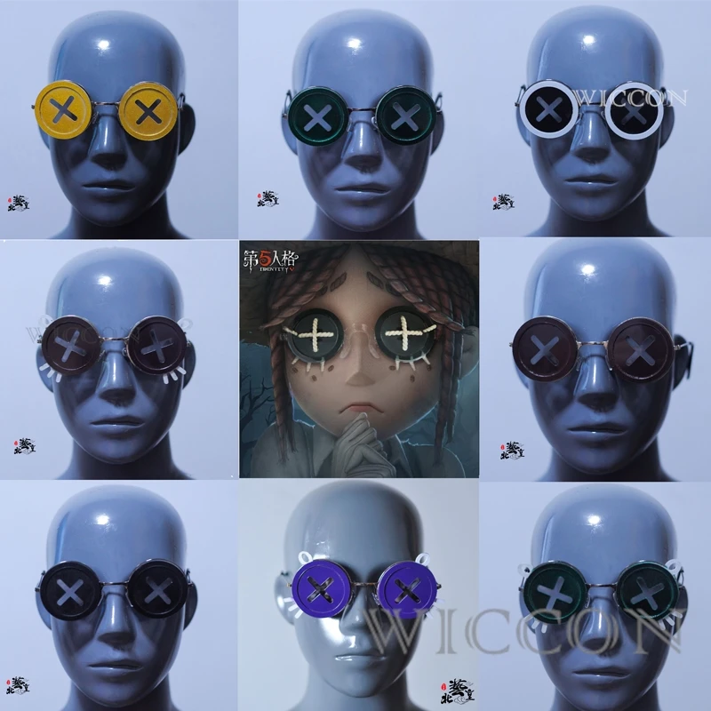 Lunettes de Cosplay avec Bouton en V, Accessoire de Cosplay, Cadeau pour Garçon et Fille