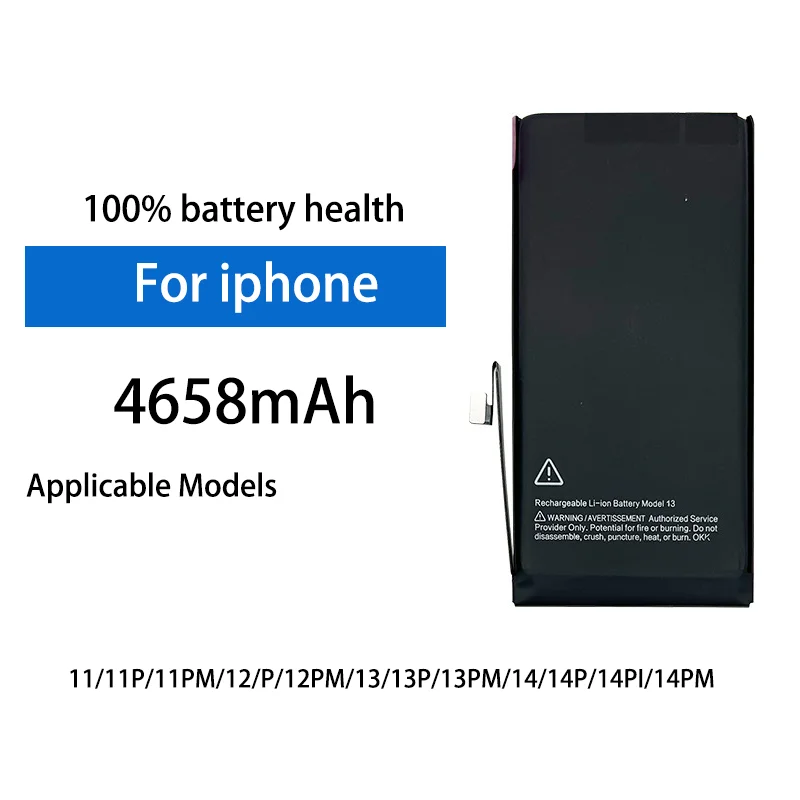 

4658mAh 3.8V High Capacity Rechargeable Lithium Battery For IPhone X XR XS XS Max 11 11Pro 12 13 14 Series Replacement Battery