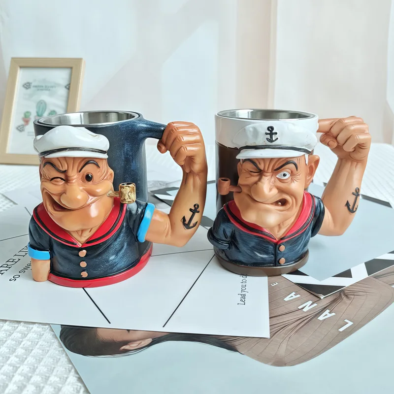 

Creative Strongman Cup, Coffee Cup, Cute Cartoon Character Image, Home Living Room Decoration, Gifts
