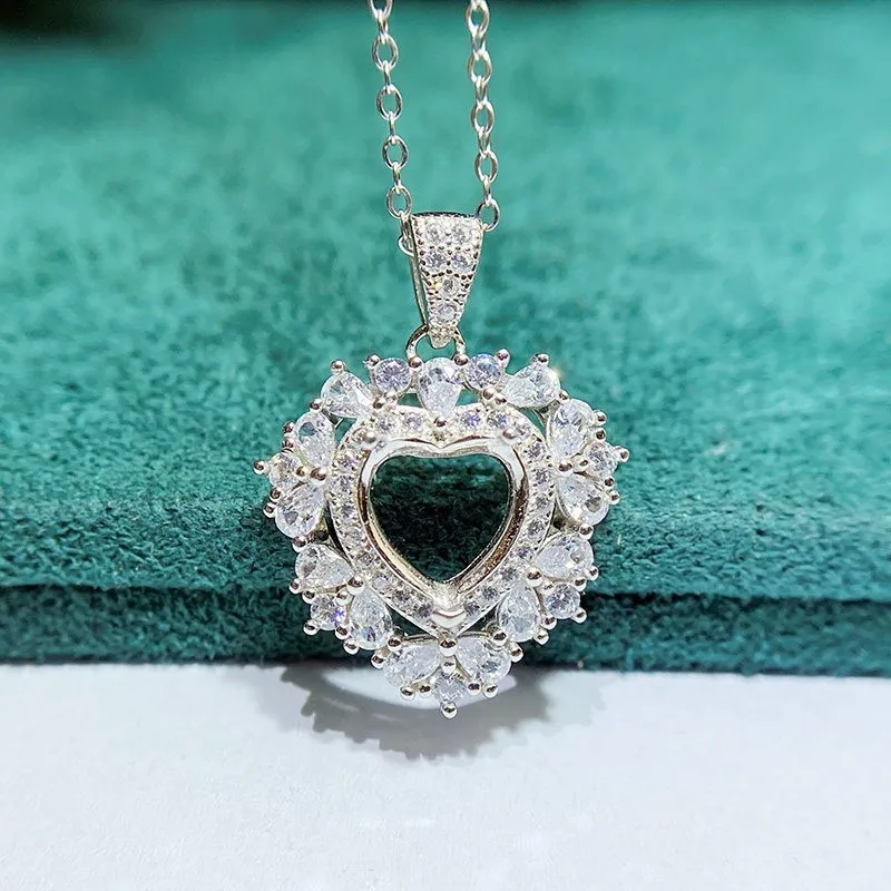 silver-heart-shaped-pendant-88mm-empty-mount-new-s925-pure-silver-women-simple-grand-love-clavicle-chain-unset-gemstone