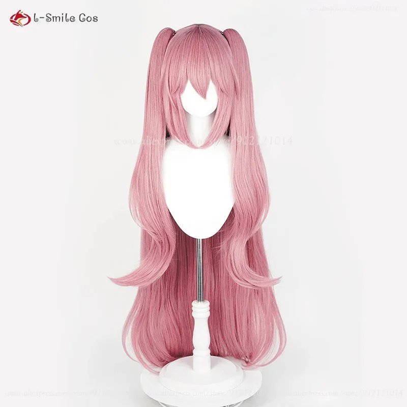 

Vivi 2025 Аниме Krul Tepes Косплей 110 см Длинный розовый парик с 2 зажимами для хвоста Термостойкие синтетические волосы Парики для Хэллоуина + W