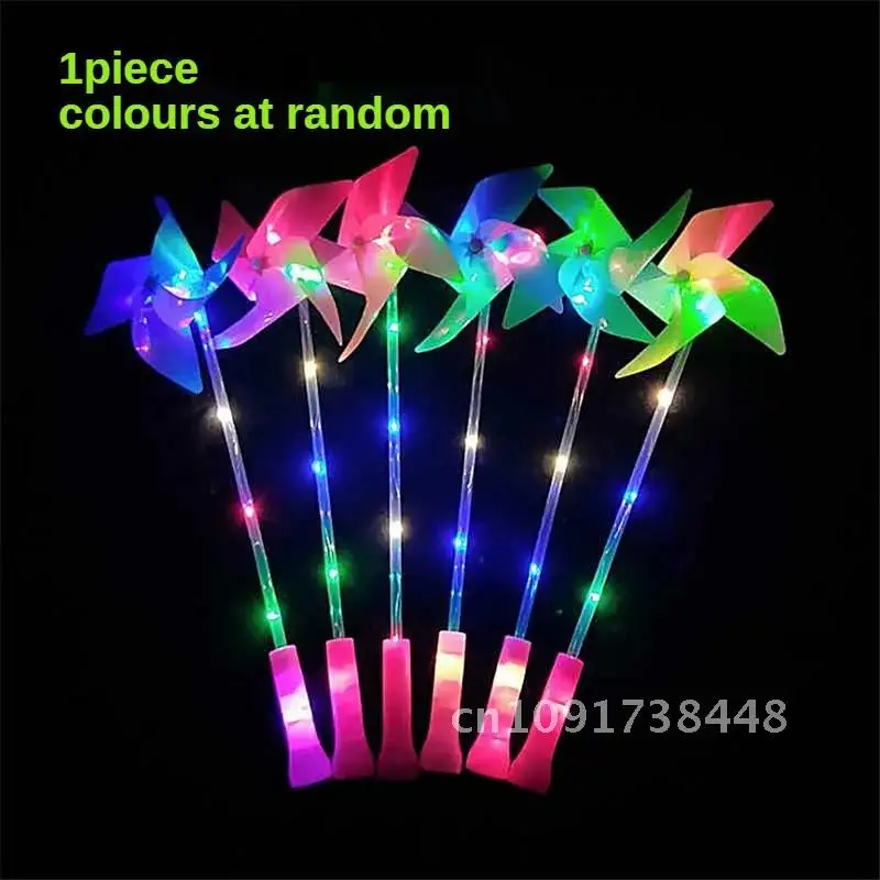 20 PCS LED Luminous Windmill for Children, Flashing Colorful Four-Leaf Windmill, Handle Glow, DIY Toy, Party Gift