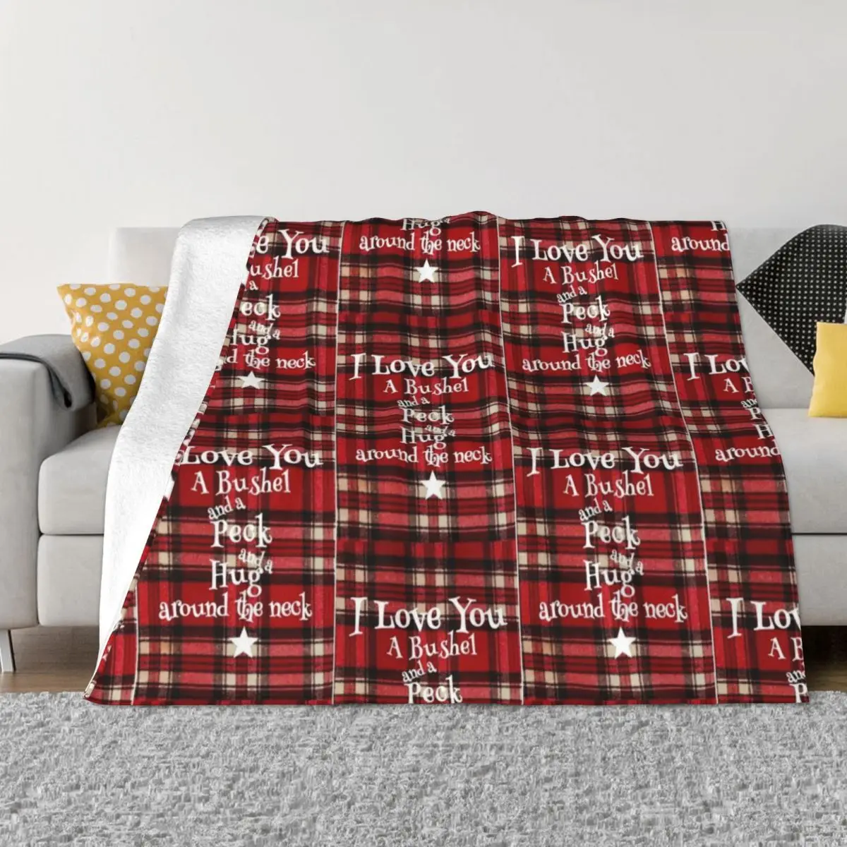 I love you a bushel and a peck Throw Blanket Plush christmas gifts for babies Winter beds Blankets