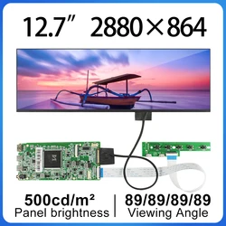 BOE 12.7 Inch liquid crystal display NV127H4M-NX1 LCD Resolution 2880x864 IPS Stretched Bar For Advertising Recruitment