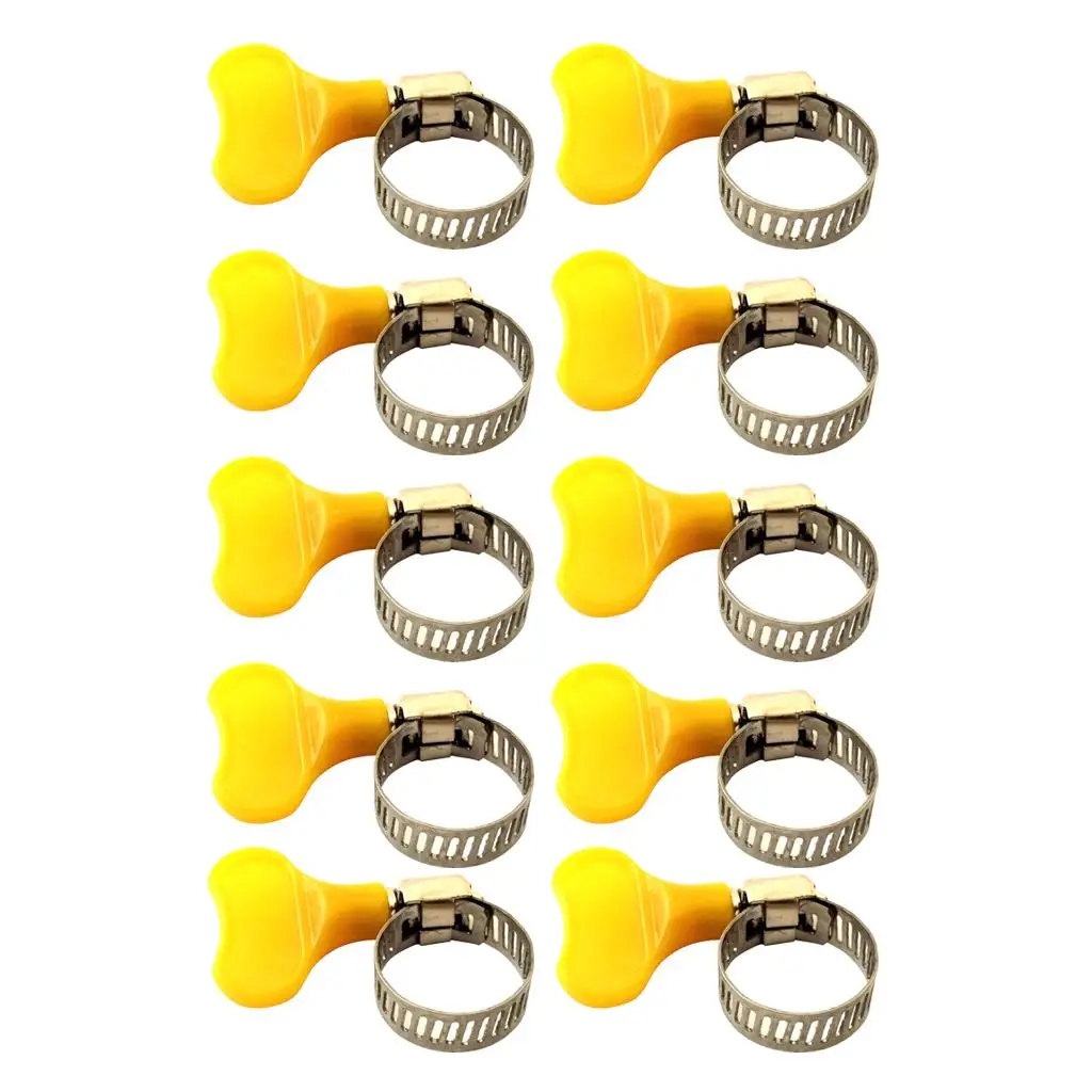 Adjustable Hose Clamp Set Steel Worm Gear Clamping Bolt for Outdoor Gas Conveying Pipes