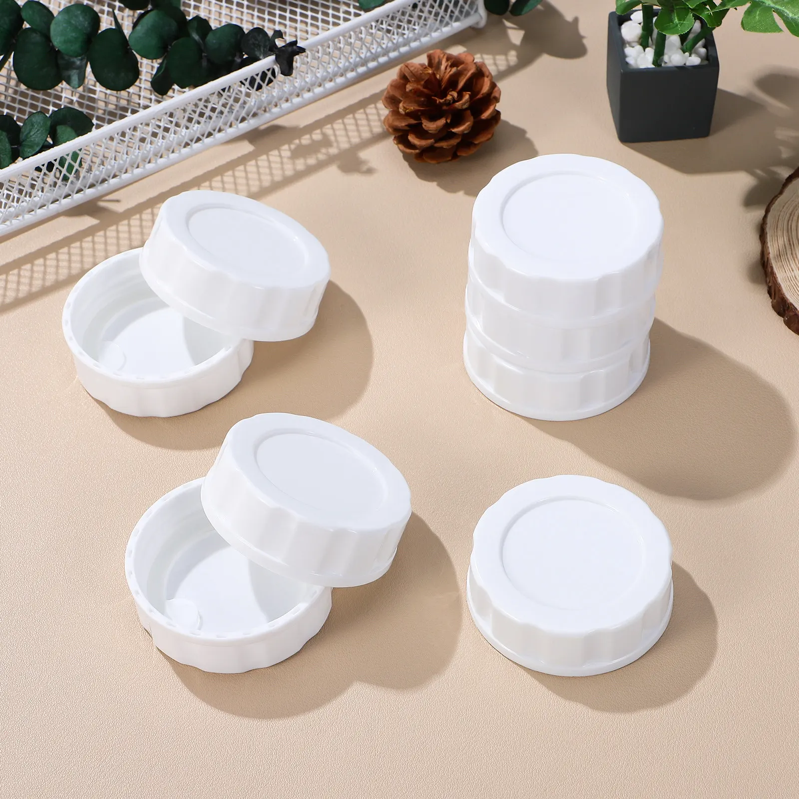 

8 шт. белых крышек для детских бутылочек из полипропилена, безопасные, герметичные, непротекаемые, сменные крышки, аксессуары для кормления младенцев, для хранения и путешествий