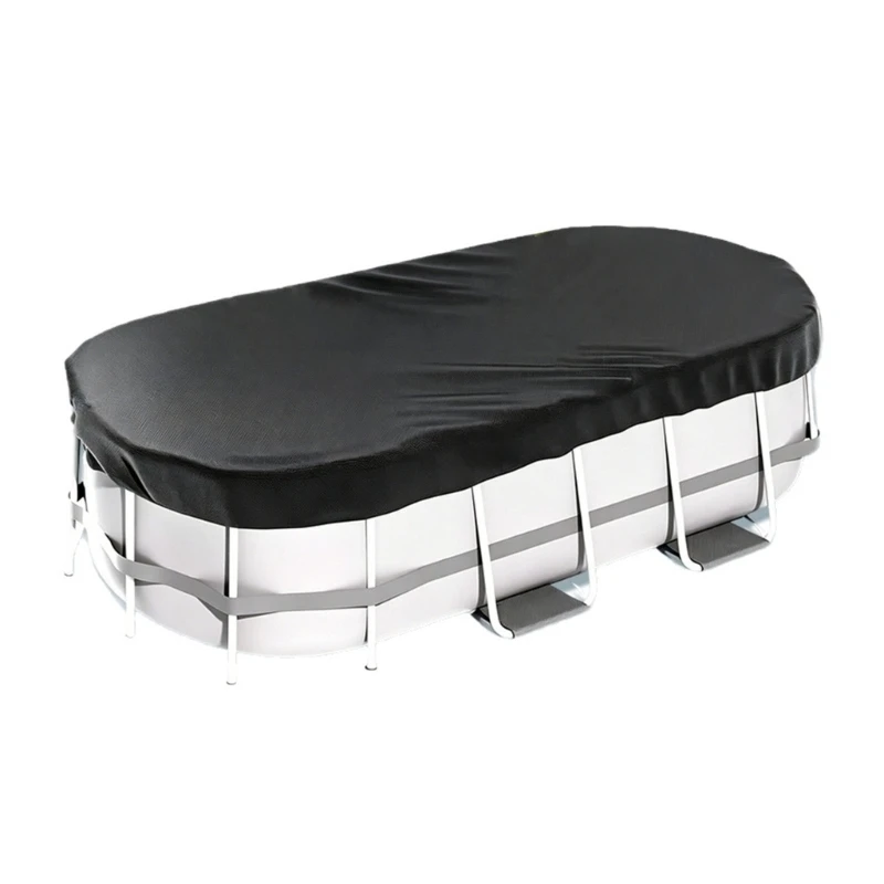 U2JB Drawstring Pool Cover for Above Ground Pools, Water-Resistant Fabric for Backyard Debris Control Between Pool Breaks