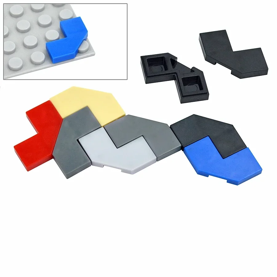 DIY 50Pcs Self-Locking Bricks Tiles 2x2 Corner Parts 27263 Assembles Particles Enlighten Educational Gift Toys for Children