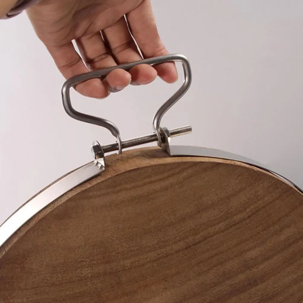 

2pcs Stainless Steel Cutting Board Ring Anti crack Kitchen Hoop Metal Board Hoop Food Prep Home Restaurant Supply