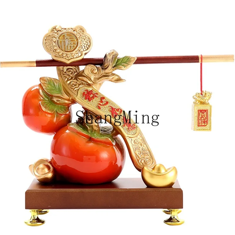 

PYH everything goes well persimmon house warming gift living room entrance TV wine cabinet decoration