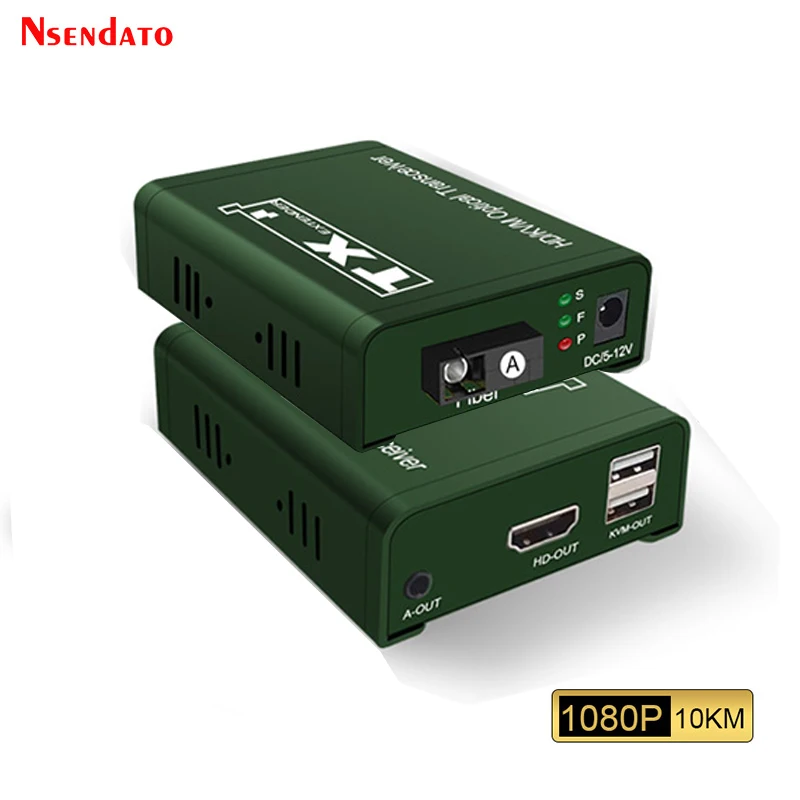 3km 1080P HDMI KVM Extender Over Fiber Optic Cable HDMI to Fiber Optic Video Transmitter Receiver Extender For keyboard Mouse PC