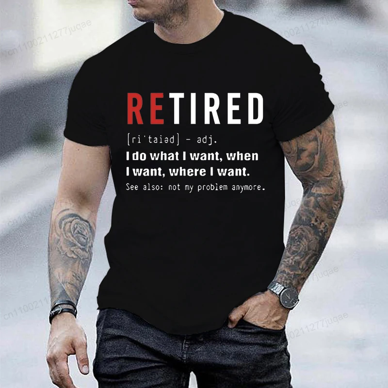 تي شيرت بتحديد متقاعد للرجال والنساء، قمصان قصيرة الأكمام للتقاعد، أفعل ما أريد تي شيرت مطبوع للرجال والنساء