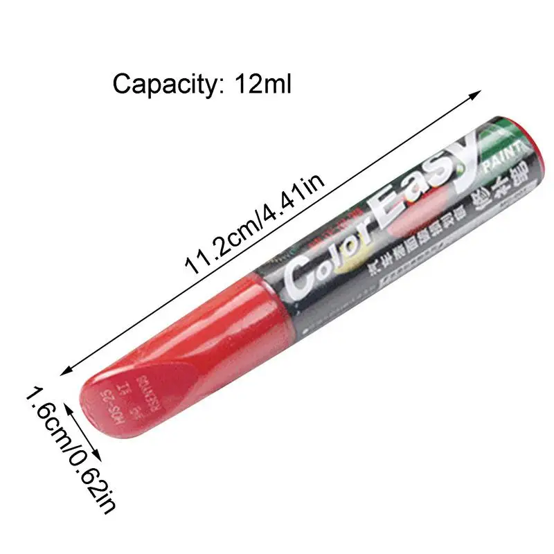 12 мл автомобильная ручка для удаления царапин, дизайн кисти, эффективная автомобильная краска, ремонт царапин, автомобильная краска для ободков, точность для царапин на ободе