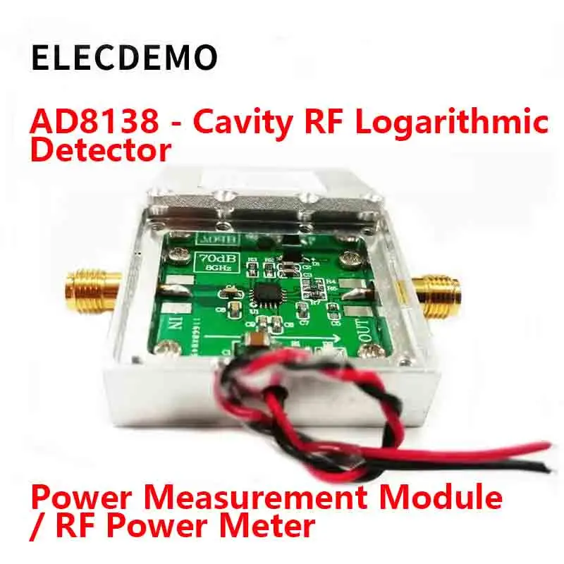 

1-8000MHz AD8318 With cavity RF Logarithmic Detector 70dB RSSI Measurement Power Meter Board Module Standard SMA Female