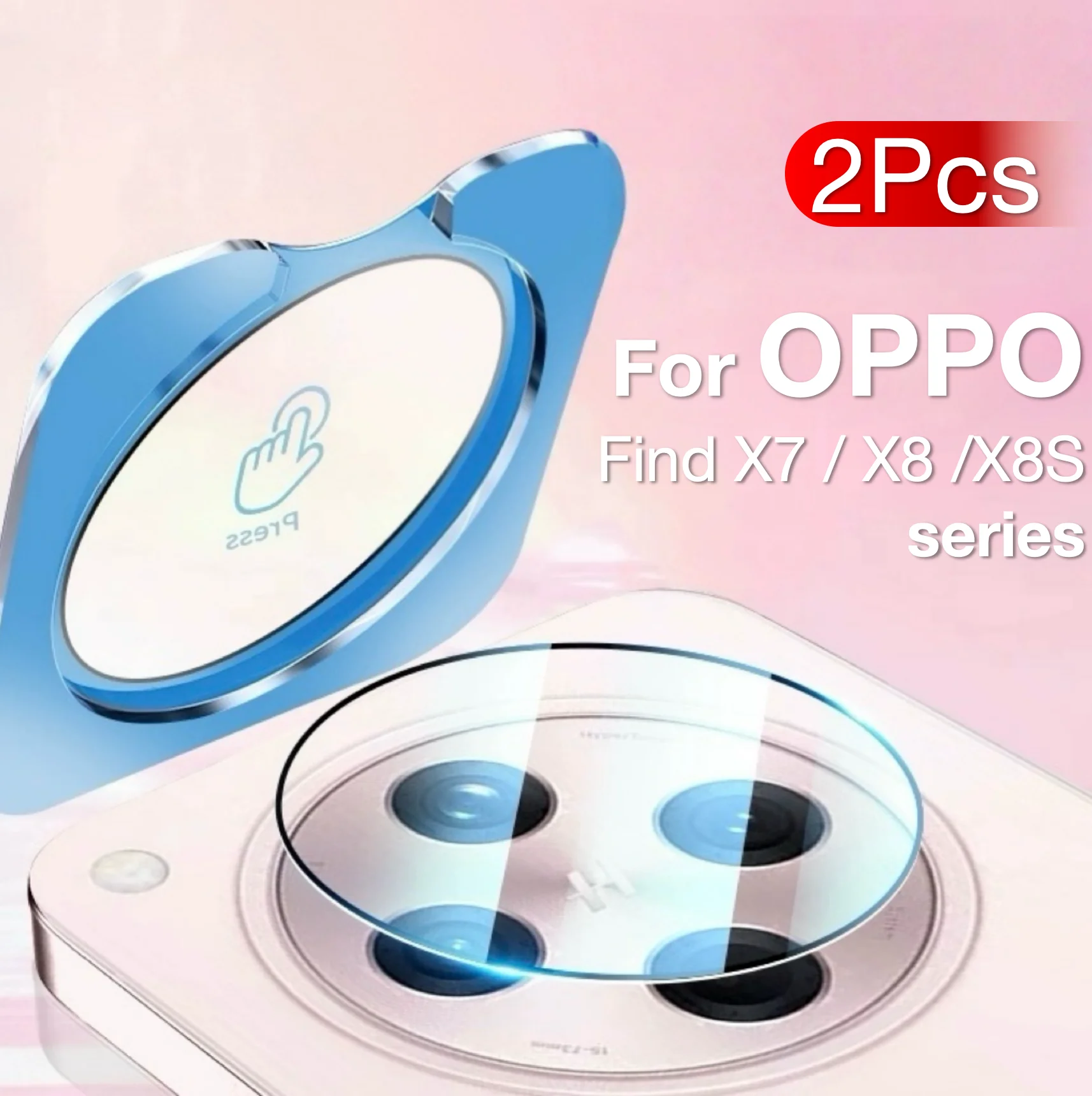 2Pcs For OPPO Find X7 X8S X8 Plus Ultra Pro Tempered Glass Camera Protective Lens Protective Film Rear Camera Protection