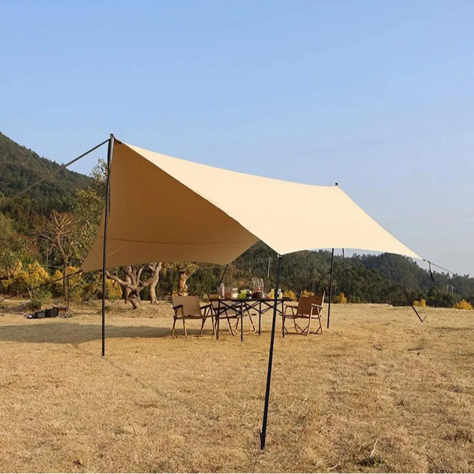 Durable Polyester Tent Fastening Rope Set Windproof Adjustable Tarp Cord for Outdoor Camping Equipment