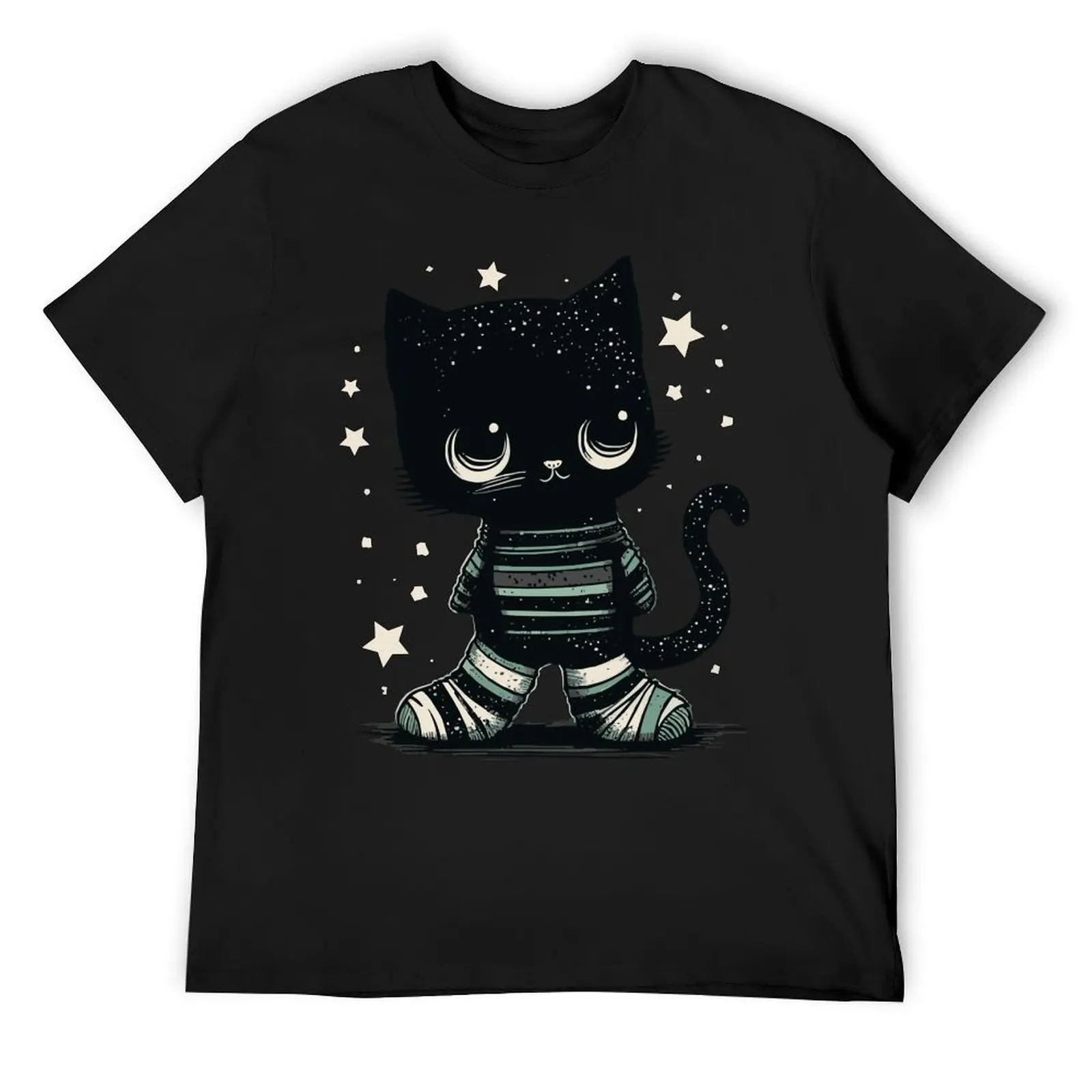 space cat 1 T-Shirt cotton graphic tees cute clothes plus sizes boys whites cotton t shirt men