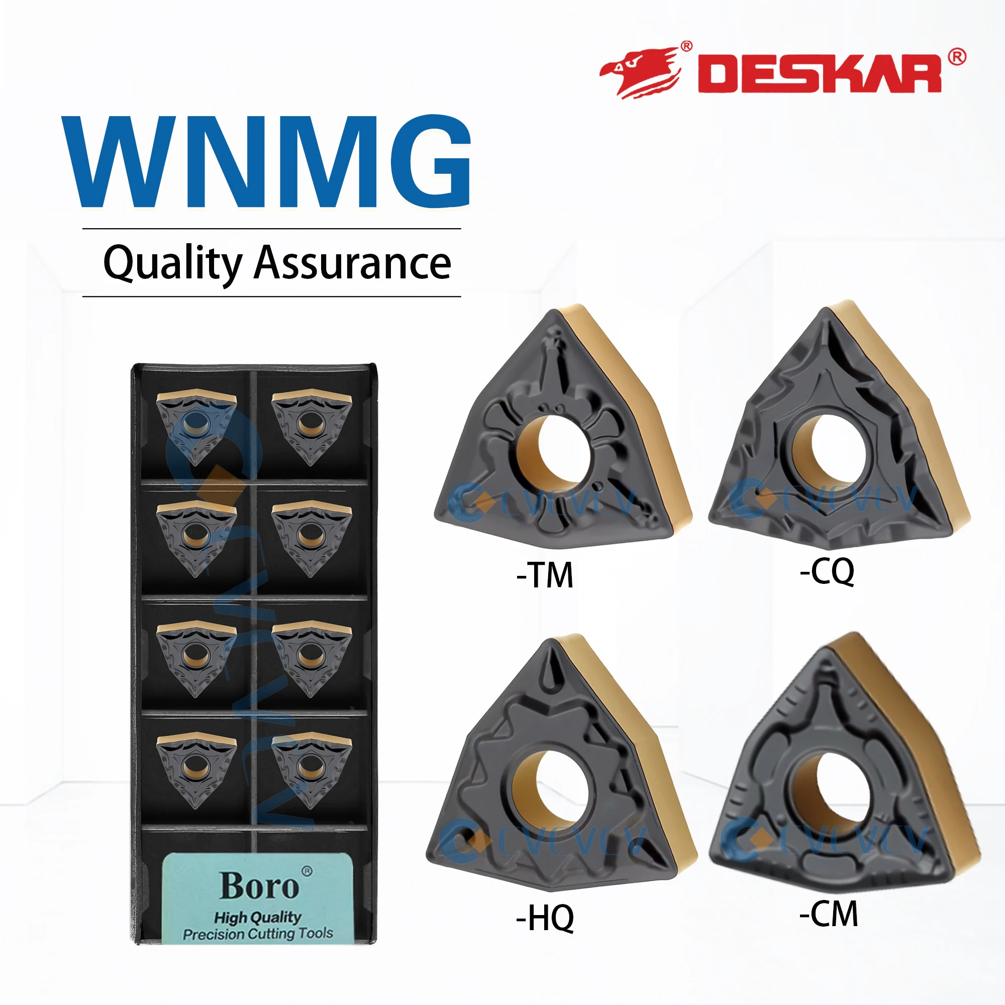 DESKAR Controllo numerico Tornio CNC originale al 100% bicolore WNMG080408 080404 080412TM CM HQ CQ TF9218 Utilizzato per la lavorazione dell'acciaio Par