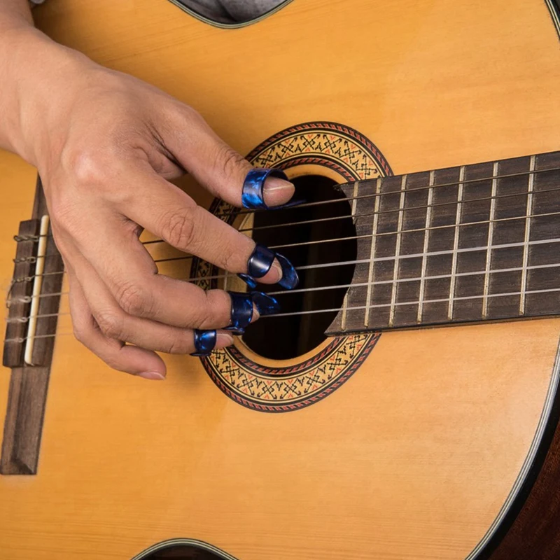 Aprendendo a tocar com um adesivo de nota, kit inicial de guitarra, inclui 8 pcs guitarra polegar e dedo picaretas, 1 conjunto