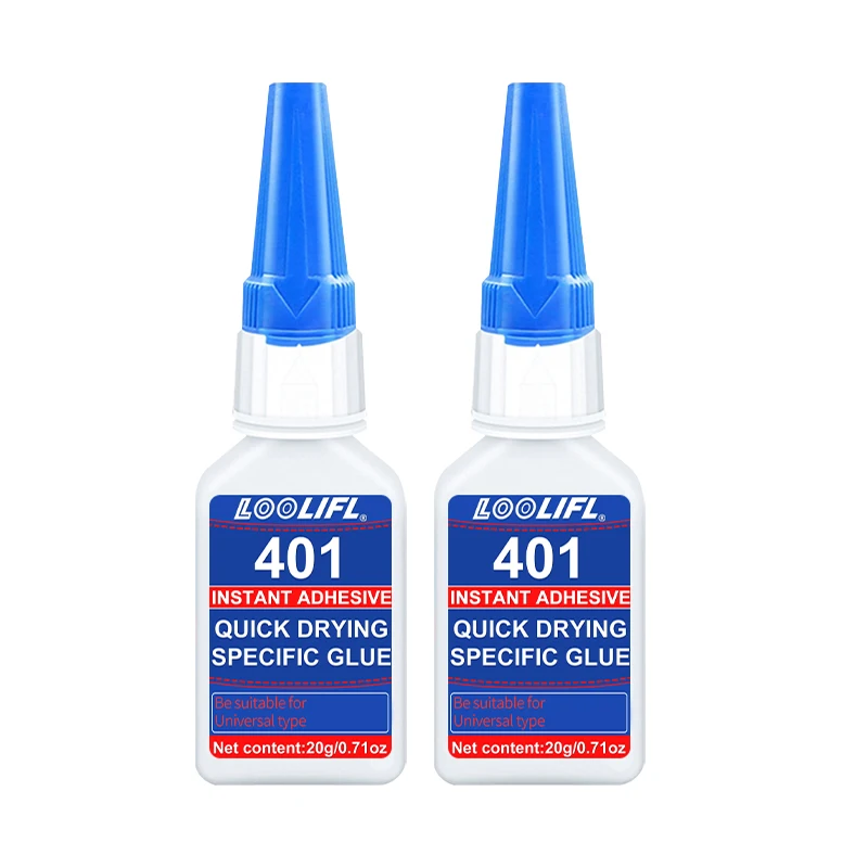 Gloednieuwe verbeterde 401 supercyanacrylaatlijm, onmiddellijk drogen in 5 seconden, waterdicht, stabiel en veelzijdig lijmgereedschap. - afbeelding 1