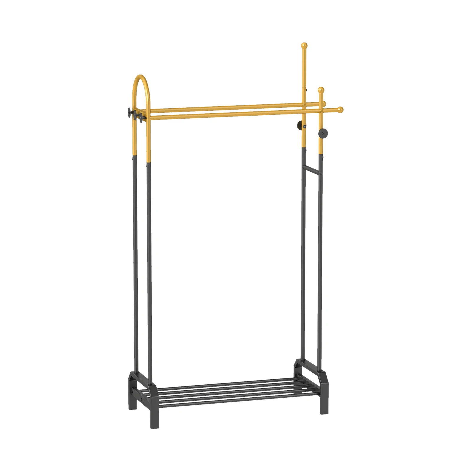 

Двухсекционная напольная вешалка для одежды, отдельно стоящая стойка для хранения одежды