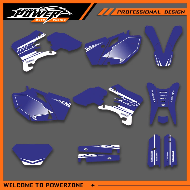 

POWERZONE мотокросс команда графический фон наклейки наборы наклеек для YAMAHA 2003, 2004, 2005, 2006, WRF250 450 индивидуальный номер 05
