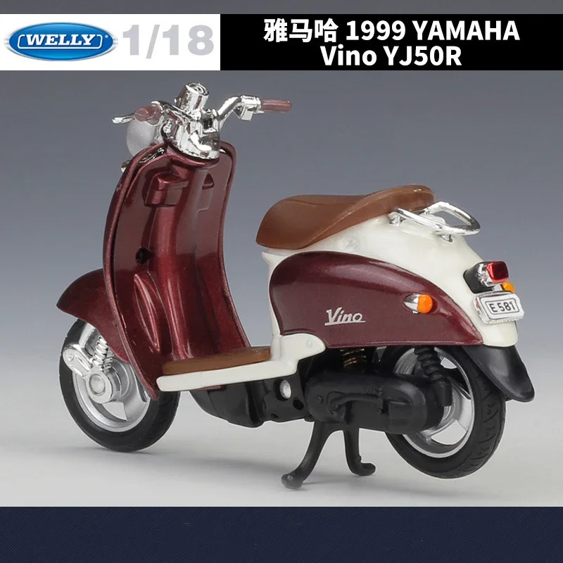 Welly 1:18 Yamaha 1999 Vino Yj50r Simulatie Legering Motorfiets Model-Geschikt Voor Kinderspeelgoed En Collecties