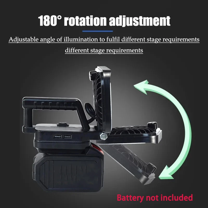 

Для Dewalt 20 В литиевая батарея лампа для кемпинга светодиодный рабочий фонарь с USB уличный фонарик прожектор аварийный светильник для инструментов