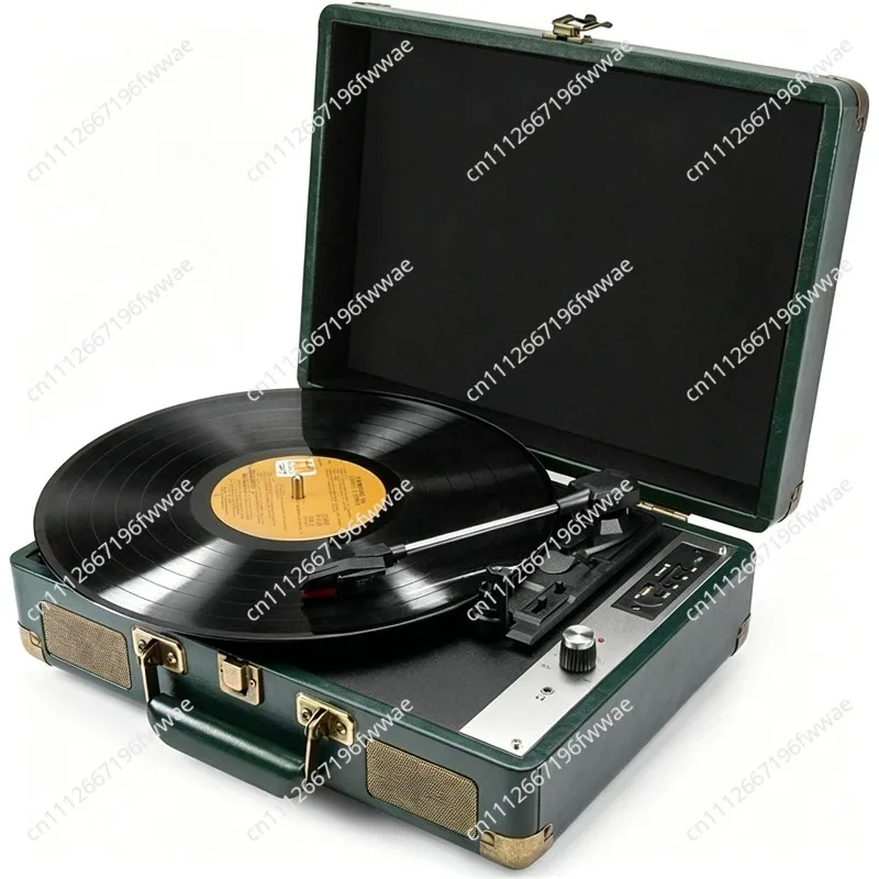 Retro Vinyl Record Electromechanical Turntable  Phonograph  Living Room Decoration  Antique Stereo Home Use Ruby Stylus