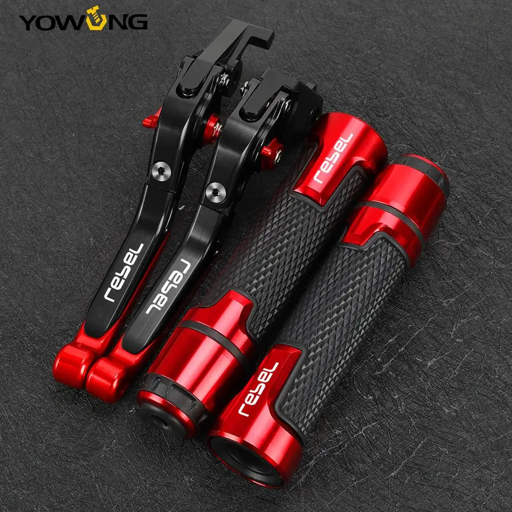 

FOR HONDA REBEL CMX250C CMX 250C CA250 Motorcycle Accessories Aluminum Folding Brake Clutch Levers Handlebar Handle Grips Ends